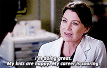 Greys Anatomy Meredith Grey GIF - Greys Anatomy Meredith Grey Im Doing Great GIFs