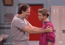 were having a moment here brother bro bromance celebarting saved by the bell