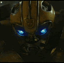 bumblebee mask transformers glowing eyes