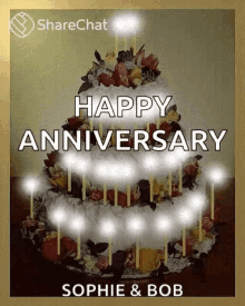 Happy Anniversary Sparkles GIF - Happy Anniversary Sparkles Candles GIFs