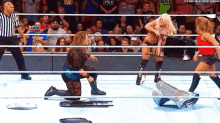 Alexa Bliss Steel Chair GIF - Alexa Bliss Steel Chair Nia Jax GIFs