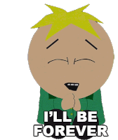 Ill Be Forever Your Dark Servant Leopold Butters Stotch Sticker - Ill Be Forever Your Dark Servant Leopold Butters Stotch South Park Stickers
