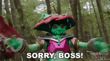 Sorry Boss Kleon GIF - Sorry Boss Kleon Power Rangers Dino Fury GIFs