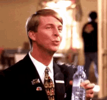 Nervous Anxious GIF - Nervous Anxious Drinking Water GIFs