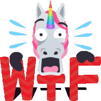 Wtf Rainbow Unicorn Sticker - Wtf Rainbow Unicorn Stickers
