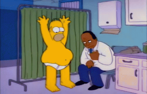 Homer'S Fat Jiggling - The Simpsons GIF - The Simpsons Jiggle Dr Hibbert GIFs