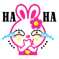 Rabbit Positive Sticker - Rabbit Positive Haha Stickers