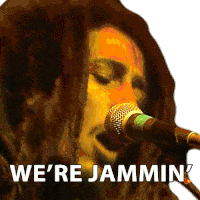 Were Jammin Bob Marley Sticker - Were Jammin Bob Marley Jammin Stickers