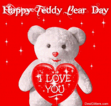 Happy Teddy Bear Day I Love You GIF - Happy Teddy Bear Day I Love You आईलवयू GIFs