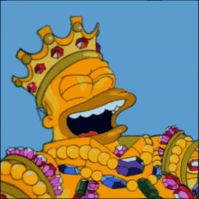 King Homer GIF - Simpsons Jewels Gold GIFs
