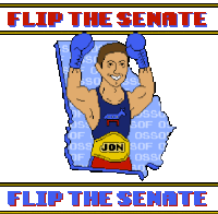 Flip The Senate Boxing Sticker - Flip The Senate Senate Boxing Stickers
