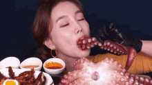 eating mukbang octopus