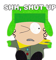 Shh Shut Up Kyle Broflovski Sticker - Shh Shut Up Kyle Broflovski South Park Stickers