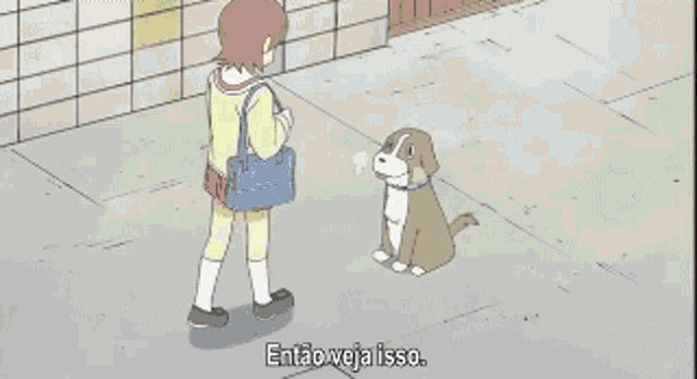 Nichijou Anime Brasil GIF - Nichijou Anime Brasil Dog Cachorro GIFs