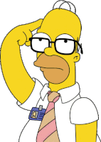 Homero Cerebro Sticker - Homero Cerebro Anteojos Stickers
