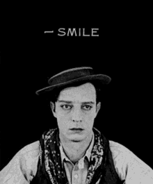 smile vintage movie silent man head shake