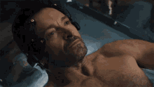 Submerge In Water Nick Bannister GIF - Submerge In Water Nick Bannister Hugh Jackman GIFs