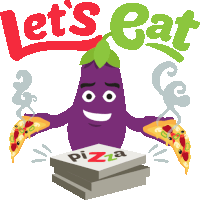 Lets Eat Eggplant Life Sticker - Lets Eat Eggplant Life Joypixels Stickers