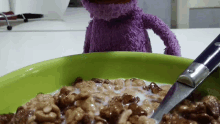 puppet cereal eating
