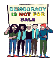 Democracy Is Not For Sale Budget Sticker - Democracy Is Not For Sale Budget Build Back Better Budget Stickers