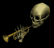 Skeleton Trumpet GIF - Skeleton Trumpet Music GIFs