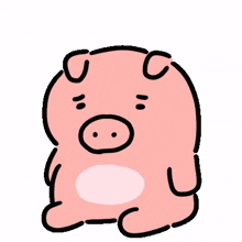 pink piggy.piglet tired need a rest