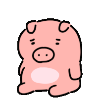 Pink Piggy.Piglet Sticker - Pink Piggy.Piglet Tired Stickers