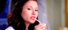 Greys Anatomy Lexie Grey GIF - Greys Anatomy Lexie Grey Drinking GIFs