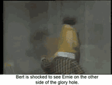 bert is shocked to see ernie on the other side glory hole puppets sesame street
