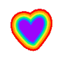 rainbow lgbt heart colors love
