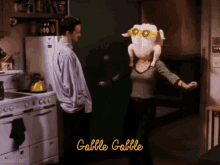 Monica Gobble Gobble GIF - Monica Gobble Gobble Chandler GIFs
