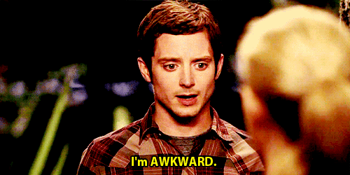 When You're Kind Of Socially Awkward GIF - Im Awkward Elijah Wood -  Discover & Share GIFs