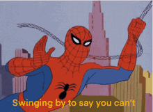Spider Man Youcant GIF - Spider Man Youcant Swinging GIFs