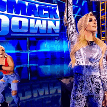 Charlotte Flair Smack Down Womens Champion GIF - Charlotte Flair Smack Down Womens Champion Toni Storm GIFs