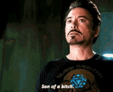 tony stark son of a bitch mad angry rdj