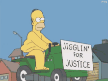 homer simpson jiggling for justice simpsons fat jiggles