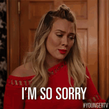 I'M So Sorry GIF - Kelsey Peters Hilary Duff Younger GIFs