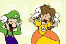 Daisy Luigi GIF - Daisy Luigi Dance GIFs