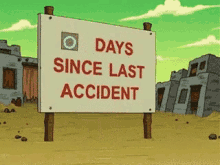 Futurama Days Since Last Accident GIF - Futurama Days Since Last Accident Accident GIFs