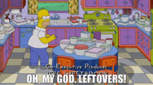 the simpsons homer simpson oh my god leftovers leftovers leftover food
