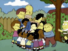 Homer Hugs GIF - Homer Hugs Pile GIFs