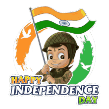 happy independence day chhota bheem independence day greetings carrying indian flag pay respect to my nation