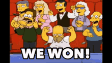Hype We Won GIF - Hype We Won The Simpsons GIFs