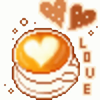 The perfect Hearts Love Coffee Animated GIF for your conversation. 