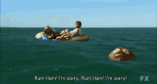 run ham rum ham floating sea its always sunny