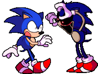 Sonic Exe Confronting Yourself Sticker - Sonic Exe Confronting Yourself Fnf Stickers
