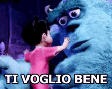 Ti Voglio Bene Abbraccio Amore Monsters & Co GIF - I Love You Hug Love GIFs
