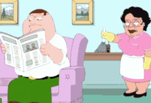 Consuela Dusting GIF - Consuela Dusting Family Guy GIFs
