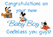congrats baby boy sparkle glitter