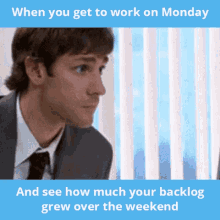 backlog work monday weekend grew